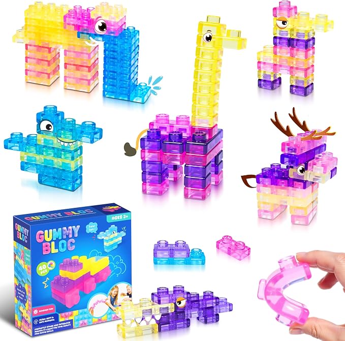 Amazon UK JOY SPOT 40件软胶感官积木主图