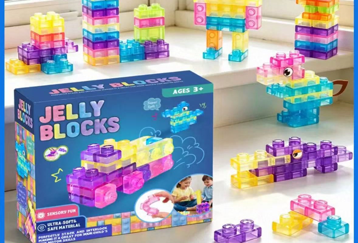 客户提供的透明软胶感官积木产品图